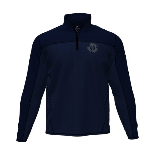 [CUS-DFW-QTRZ-PER-LSL-NVY-AS-LOGO1] Quarter Zip Pullover (Adult S, Navy, Logo 1)
