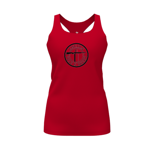 [FT0TRBRD-FYS-LOGO1] Decker Racerback Tank Top (Female Youth S, Red, Logo 1)