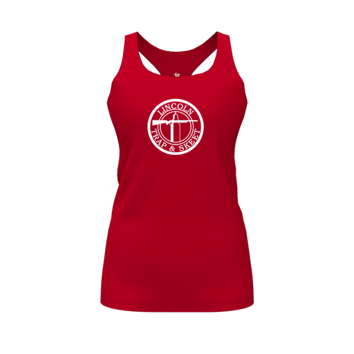 [FT0TRBRD-FYS-LOGO2] Decker Racerback Tank Top (Female Youth S, Red, Logo 2)