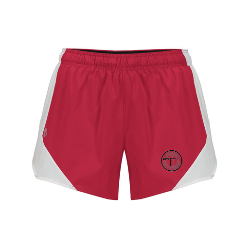 [229489.H01.S-LOGO1] Girls Olympus Shorts (Female Youth S, Red, Logo 1)