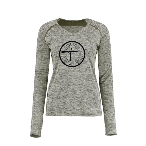 [222770.K94.XS-LOGO1] Ladies Electric Long Sleeve Shirt (Female Adult XS, Gray, Logo 1)