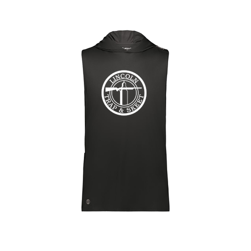 [222590.080.XS-LOGO2] Men's CoolDry Sleeveless Hoodie (Adult XS, Black, Logo 2)