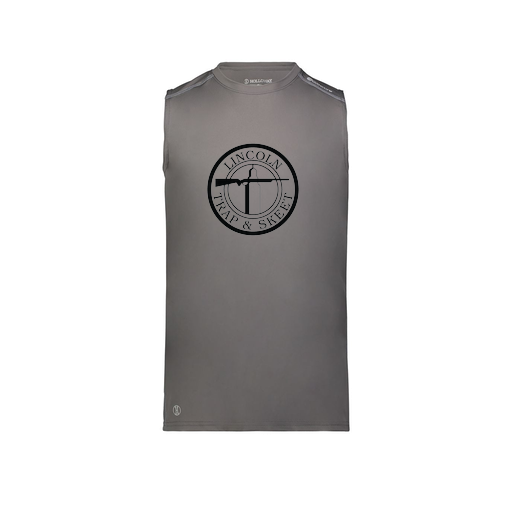 [222593.98D.S-LOGO1] Men's CoolDry TankTop (Adult S, Gray, Logo 1)